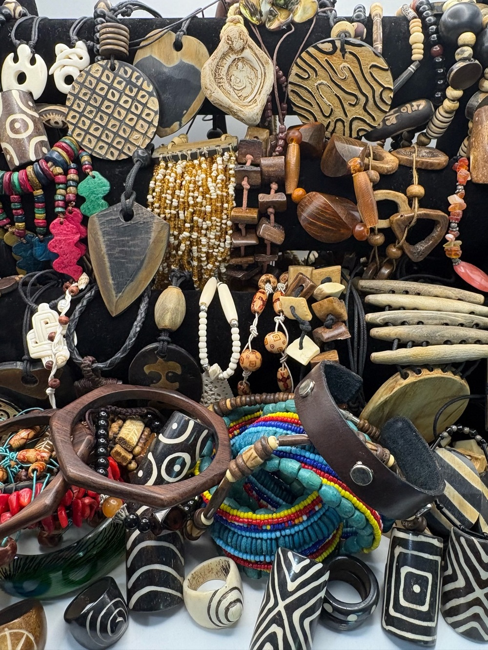 74 Piece Lot Women’s Bohemian Tribal Jewelry bracelets necklaces rings